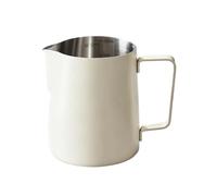 Espumador Blanco De 600ML For Jarra De Leche, Jarra De Leche For El Hogar Y La Cocina, Tazas De Café Portátiles De Acero Inoxidable, Herramientas For Café Y Té(White 350ML)