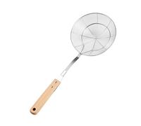 Espumador de colador de arañas de acero inoxidable, cuchara resistente calor con de madera para freír y cocinar, utensilios de cocina, cuchara espumadera con de madera