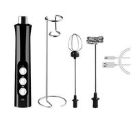 Espumador de espuma - Batidor recargable de 94 x 9.45 pulgadas, espumador de espuma portátil, mezclador a pilas con base de carga, accesorio de bebidas para café, , té, baristas, práctica
