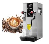 Espumador de leche, 12 L/3,2 galones, máquina automática para espumar café a vapor, de acero inoxidable 304 de alta resistencia, con pantalla táctil LCD, color plateado.