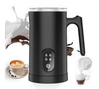Espumador de leche casero, 580 ml de gran capacidad, potencia de 400 W, espuma y calentamiento rápidos, botón de función cuatro en uno, utilizado para hacer espuma de leche caliente, calentar l black