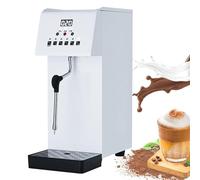 Espumador de leche comercial: dispensador de agua hirviendo a vapor con pantalla LED, máquina para hacer espuma de leche, café, capuchino, té y leche, con una sola salida giratoria de 360°.