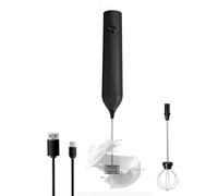 Espumador de leche de mano, batidor eléctrico recargable tipo C, mezclador de espuma de café, 3 velocidades de mezcla, mini mezclador de bebidas con 2 batidores para café Matcha Frappe Latte