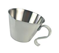 Espumador de leche de metal de pequeña capacidad, 100 ml, fácil limpieza, textura de acero inoxidable para profesionales y café, arte con leche