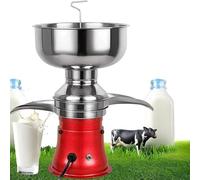 Espumador de leche, desnatador eléctrico, alta eficiencia de 50 l/h, convierte leche entera en leche descremada, ideal para cabras y vacas, incluye recipiente para leche de 8 l.