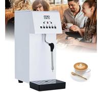 Espumador de leche, dispensador de agua caliente comercial con 5 ajustes de temperatura, vaporizador de 360°, tanque de acero inoxidable de 6 l y pantalla LED para una preparación eficiente