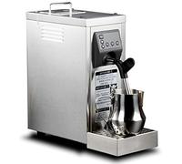 Espumador De Leche Eléctrico 1450w, Vaporizador Automático De Leche Con Depósito De Agua Extraíble De 800ml Y Taza De 500ml, Pantalla Led Digital Y Control De Temperatura, Espumador De Acero