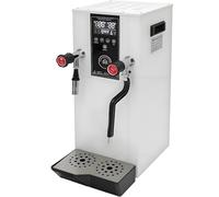 Espumador de leche eléctrico comercial de 12 litros,generador automático de espuma de leche a vapor de 2500W con pantalla LED y temporizador de 12 horas,para café, té con leche y espresso White