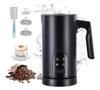 Espumador De Leche Eléctrico Con 4 Funciones: Espumador Automático Para Leche Caliente Y Fría, Apagado Automático, Acero Inoxidable, Ideal Para Matcha (Negro)