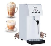Espumador de leche eléctrico de 2500 W, máquina automática para hacer espuma de café, tanque de acero inoxidable de 6 L, vaporizador de leche individual, dispensador de agua hirviendo con pa
