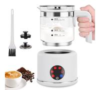 Espumador de Leche Eléctrico, Espumador de Leche Automático, Espumador Leche 6 en 1 para Fría y Caliente 600W 500ml, para Espuma Fría y Caliente, Capuchino, Latte,Diseño Dividido,Apto para Lavavajilla