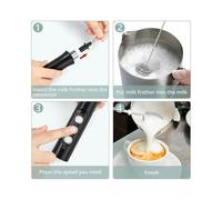 Espumador de Leche Eléctrico Inalámbrico Recargable, Máquina de Espuma Portátil para Latte, Capuchino y Chocolate Caliente - Recargable por USB
