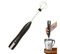 Espumador de leche eléctrico - Mezclador de acero inoxidable de 26 cm, control de niveles de velocidad, potente creador de espuma para bebidas | Uso para la preparación de huevos batidos con
