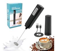 Espumador de Leche Eléctrico mini batidora 3 Velocidades USB-C Recargable 11000 RPM Batidor de Acero Inoxidable, para Cappuccino, Latte, Matcha, Café, Chocolate Caliente, Portátil y Fácil de Limpiar
