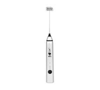 Bialetti Whipper, ajustable en 3 niveles, doble batidor, carga USB, acero inoxidable