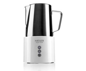 Espumador de leche Haeger Super Foam 600W 0,6L Blanco Acero inoxidable