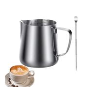 Espumador De Leche | Jarra De Acero Inoxidable Para Espumar Leche Con Pluma Para Latte Art | Accesorios Café Latte Art 35 ccesorio Café Para Cappuccino Casa Bar Viaje Restaur