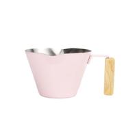 Espumador de leche, jarra de café, 2 tazas medidoras de acero inoxidable, taza de extracción de espresso de doble boca de 100 ml con escala, utensilios de cocina.(Pink)