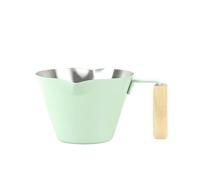 Espumador de leche, jarra de café, 2 tazas medidoras de acero inoxidable, taza de extracción de espresso de doble boca de 100 ml con escala, utensilios de cocina.