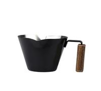 Espumador de leche, jarra de café, 2 tazas medidoras de acero inoxidable, taza de extracción de espresso de doble boca de 100 ml con escala, utensilios de cocina.(Black)