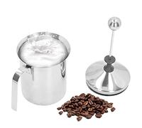 Espumador de leche, Jarra de espumador de leche, espuma de leche manual de acero inoxidable de 800 ML, taza de espuma de doble capa para espumadores de leche Latte Art