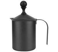 Espumador de leche manual de acero inoxidable estilo japonés, espumador de leche de doble malla para café y crema, espumador manual ergonómico con filtro fino para uso como barista (800cc)