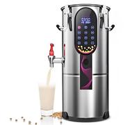 Espumador de leche, máquina automática para preparar leche de soja con pantalla LED, de acero inoxidable, grande y calentada, temporizador de 24 horas, autolimpieza, múltiples modos para uso