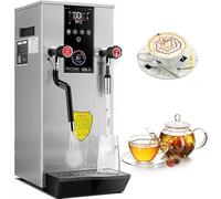 Espumador de leche, máquina eléctrica comercial de 12 l y 2500 W para hervir agua a vapor, moderna máquina de espuma de leche con pantalla LED, dispensador de agua caliente multiusos para ca