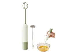 Espumador de leche - Mezclador eléctrico de mano con 2 cabezales desmontables, batidor de espuma de acero inoxidable, cuerpo duradero ABS, herramienta versátil para bebidas | Máquina de espumar para