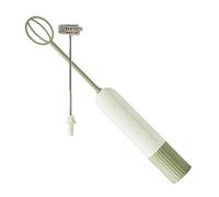 Espumador de leche, práctico espumador de leche de mano, mezclador de café adecuado con 2 cabezales, mezcladora desmontable, espumadora de capuchino para bebida, huevo, té, crema, bebida
