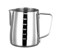 Espumador de leche profesional de acero inoxidable 304, jarra portátil para cocinar al vapor para crear un hermoso arte de café, suministros para hornear en casa, taza medidora