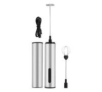 Espumador de leche recargable de mano eléctrico de mano, batidor de bebidas, mezclador de bebidas espumador para café con leche, capuchino, mezclador de mano recargable por USB