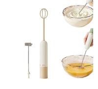 Espumador de leche recargable de mano, mezclador eléctrico portátil para café, matcha y batidos de proteínas, varita espumadora de café 2025 con 2 batidores desmontables de acero inoxidable (café)