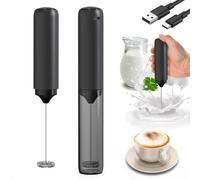 Espumador de leche recargable portátil, espumador de café eléctrico con tubo de almacenamiento, batidora de mano portátil de 14 000 rpm para matcha lattes, capuchinos y regalos de cocina.