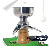 Espumador de leche, separador de crema, separador centrífugo eléctrico de crema, espumador de leche de acero inoxidable 304 con recipiente de gran capacidad, 9500 RPM, ideal para cabras.