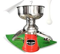 Espumador de leche, separador de crema, separador centrífugo eléctrico de crema, espumador de leche de acero inoxidable 304 con recipiente de gran capacidad, 9500 RPM, ideal para cabras.