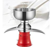 Espumador de leche, separador eléctrico de crema de leche fresca para leche de vaca, 50 l/h, máquina separadora de leche y mantequilla con capacidad de recipiente de 8 l, centrífuga para cab