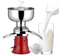 Espumador de leche, separador eléctrico de crema de leche fresca, recipiente centrífugo profesional de acero inoxidable, 50 l/h de leche, rotación de 9500 r/min, fácil de usar, para leche de