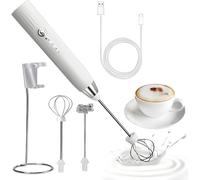 espumador de leche USB recargable 2 Agitador con soporte 3 velocidades ajustable espumador leche electrico batidora leche espuma para café, matcha, capuchino, espumadera de leche para hogar y oficina