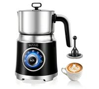 Espumador de leche, vaporizador de leche todo en 1 de 27 onzas y espumador para café, grosor de espuma variable, calentador de leche de espuma caliente y fría con control de temperatura