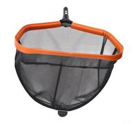 Espumador de piscina de aluminio resistente con bolsa de malla de nailon profunda de doble capa para una limpieza rápida de hojas, insectos, suciedad de piscinas, spas, estanques, fuentes, naranja (A)