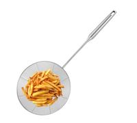 Espumador de sopas de acero inoxidable, colador de araña con mango, acero inoxidable duradero, herramienta de cocina multiusos, diseño de malla gruesa | Accesorios para freír, sopa hirviendo, colador