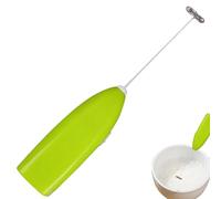 Espumador eléctrico de batidor - Mezclador de acero inoxidable, máquina compacta de espuma de café de 19,8 cm, batidor portátil con pilas, espumador de mango suave al | Creador de espuma rápida