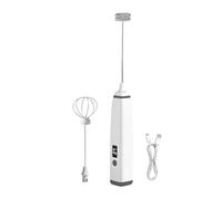 Espumador eléctrico - Mini portátil inalámbrico recargable de 3 velocidades ajustables | Batidor espumador de leche de cocina - para leche, crema, chocolate caliente, bebidas y cacao