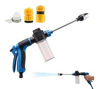 Espumador para Lavado de Coches Cañón con Boquilla Ajustable | Espumadora de alta presión con lanza telescópica multipuerto para manguera de jardín para Camión, RV, Moto, , Neumáticos,