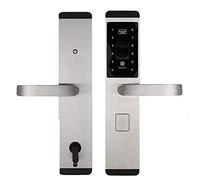 EspyMax - Cerradura inteligente para puerta de casa - Avanzado antihuellas dactilares antipeep, sensor de RF, acero inoxidable y multidirección antirrobo 4 en 1 digital (plateado)