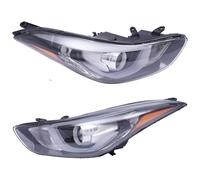 ESPYN Faros Delanteros para Hyundai para Elantra 2014 2015 2016 Claro con LED DRL Proyector Faro Par/Pasajero/Lado del Conductor Faros Delanteros Conjunto Cubierta Faro Coche(Pair)