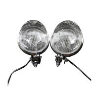 ESPYN Faros Moto 1 Par Universal Cromado 12V Faro Delantero Motocicleta Antiniebla Lámpara Conducción Vieja Escuela