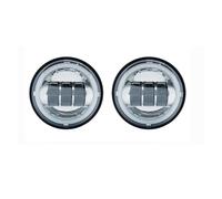 ESPYN Faros Moto 2 Piezas 4.5 Pulgadas Motocicleta Led Luz Antiniebla DRL 30W Redondo Impermeable 1/2 Lámpara Paso Auxiliar Motocicletas(Cromo)