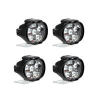 ESPYN Faros Moto Faros Delanteros Para Motocicletas Foco Trabajo 6 LED Lámpara Antiniebla Auxiliar Motocicleta Bombillas Modificadas Scooter 1/4 Piezas(4pieces light)